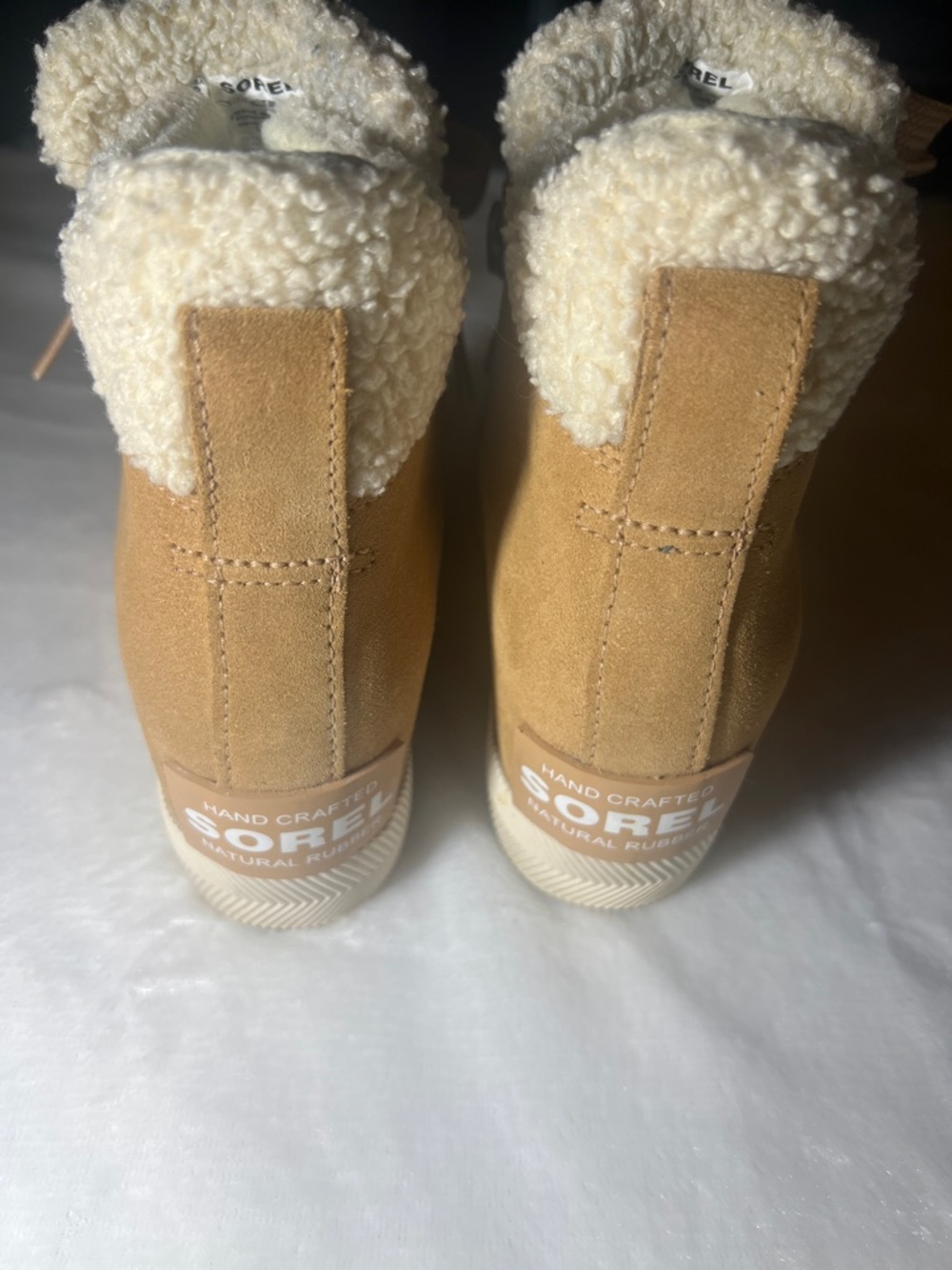 Sorel Tan Lace-Up Shearling Boots - Picture 2 of 6